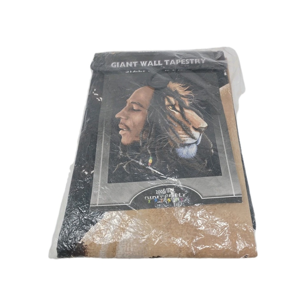 Bob Marley Tapestry 60"x90"‎ Lion Portrait Wall Hanging 2008 Funky People New